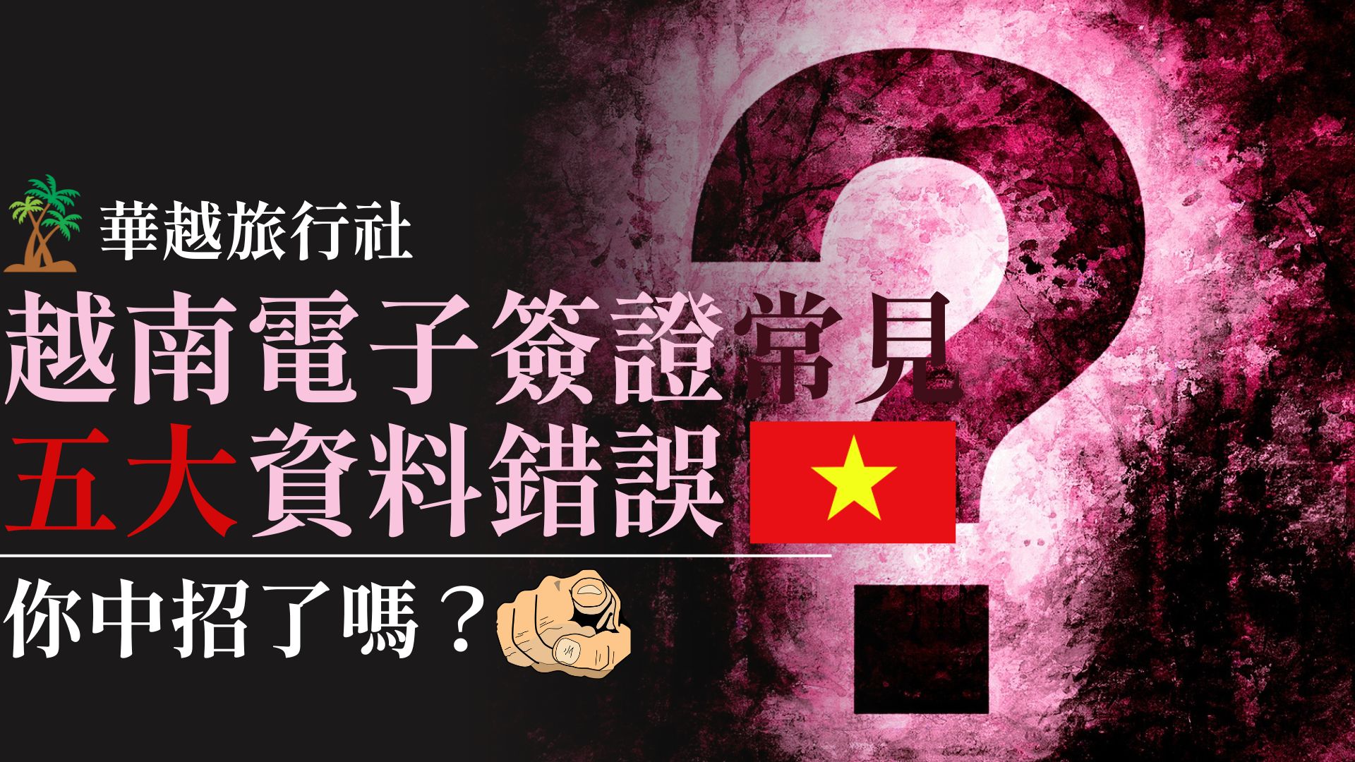 越南電子簽證常見五大資料錯誤，你中招了嗎？